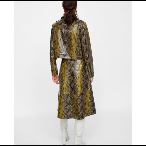 zara snake skin moto jacket NWT - Picture 9 of 9